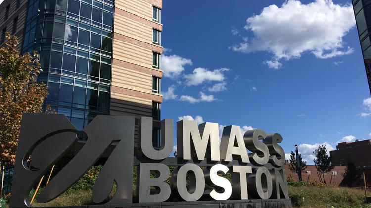 UMass Boston sign