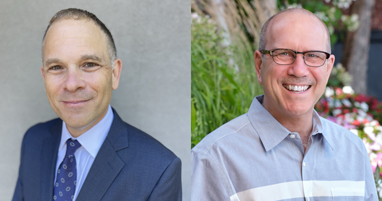 Professors Edward Alan Miller, of the Department of Gerontology, and Mark Warren, of the Department of Public Policy and Public Affairs.
