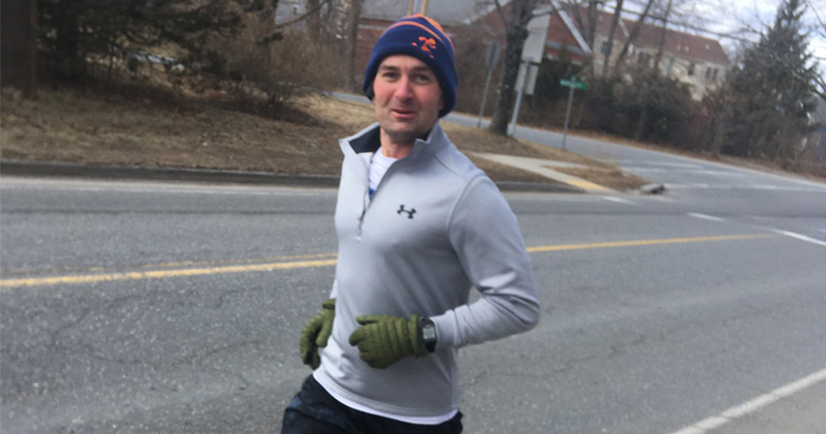 Paul Dyson in the midst of a run