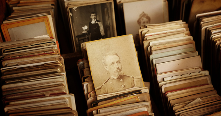 Older documents organized into rows