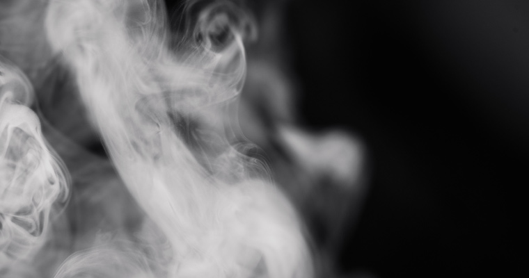 Smoke against a black background